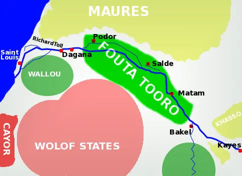 Carte du Fouta Toro